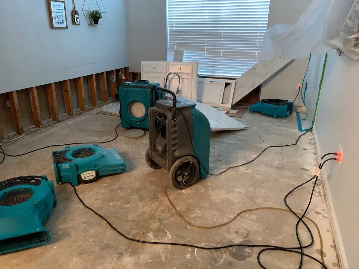 Dehumidifier in flood-cut room for Water Extraction & Removal in Belle Chasse